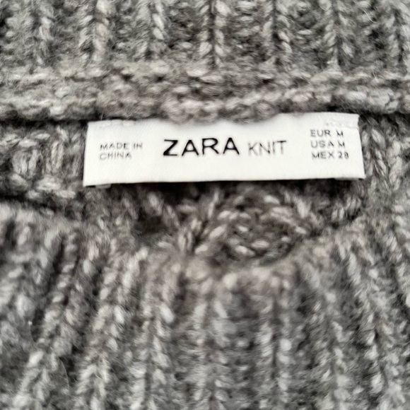 Gorgeous Zara Charcoal Textured Knit Sweater - Picture 2 of 7